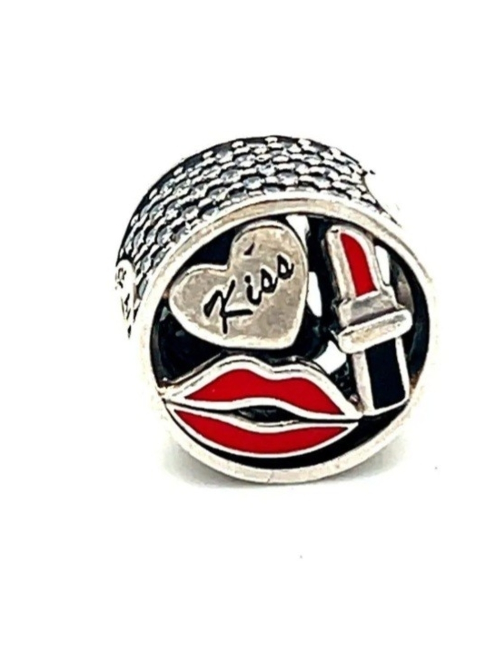 Pandora Red Lips & Lipstick Heart Charm